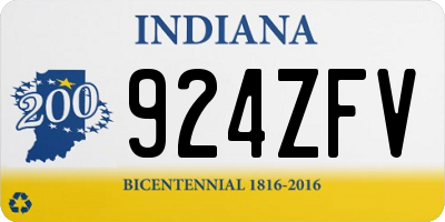 IN license plate 924ZFV