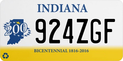 IN license plate 924ZGF