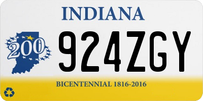 IN license plate 924ZGY