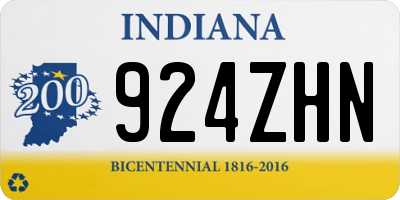 IN license plate 924ZHN