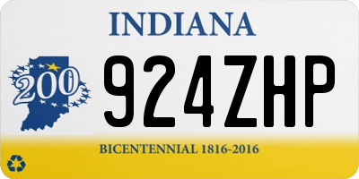 IN license plate 924ZHP