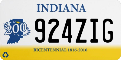 IN license plate 924ZIG