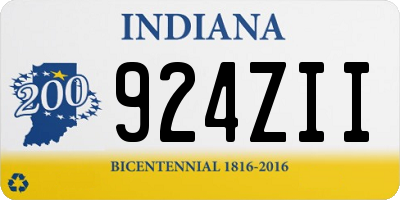 IN license plate 924ZII
