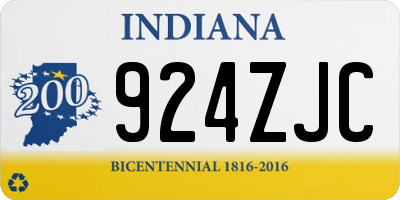 IN license plate 924ZJC
