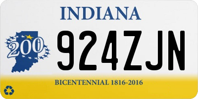 IN license plate 924ZJN