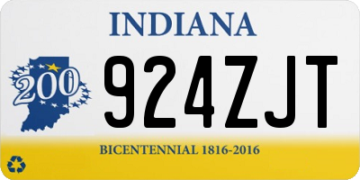 IN license plate 924ZJT
