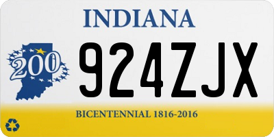 IN license plate 924ZJX