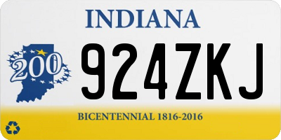 IN license plate 924ZKJ