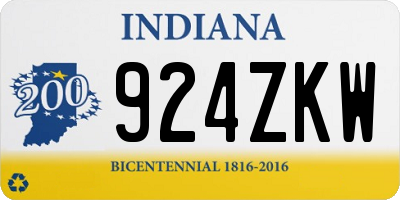 IN license plate 924ZKW