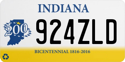 IN license plate 924ZLD
