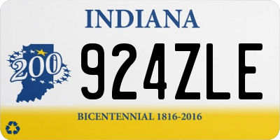 IN license plate 924ZLE