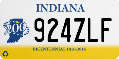 IN license plate 924ZLF