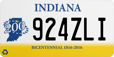 IN license plate 924ZLI