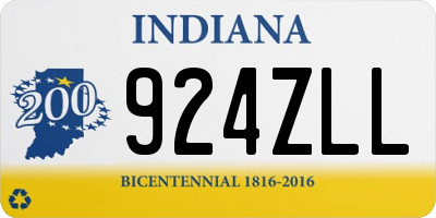 IN license plate 924ZLL
