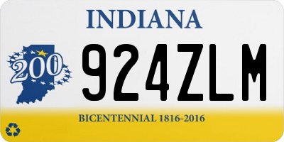 IN license plate 924ZLM