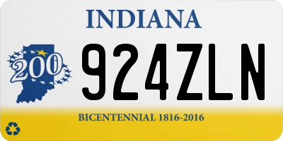 IN license plate 924ZLN