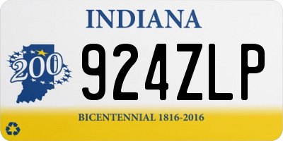 IN license plate 924ZLP