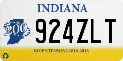 IN license plate 924ZLT