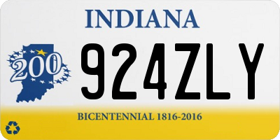 IN license plate 924ZLY