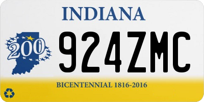 IN license plate 924ZMC