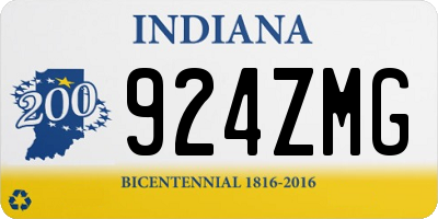 IN license plate 924ZMG