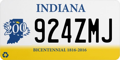 IN license plate 924ZMJ