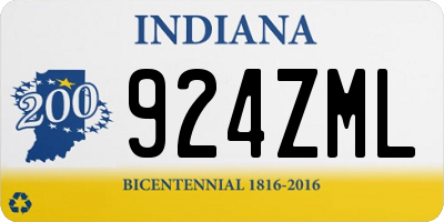 IN license plate 924ZML