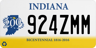 IN license plate 924ZMM