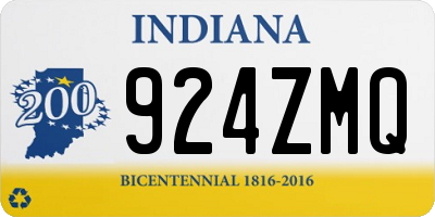 IN license plate 924ZMQ
