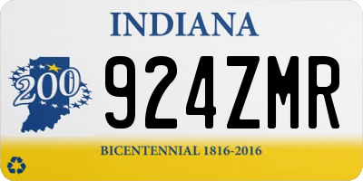 IN license plate 924ZMR