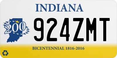 IN license plate 924ZMT