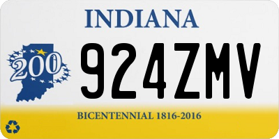 IN license plate 924ZMV
