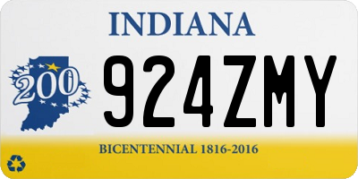 IN license plate 924ZMY