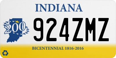 IN license plate 924ZMZ