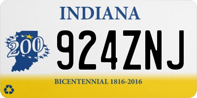 IN license plate 924ZNJ
