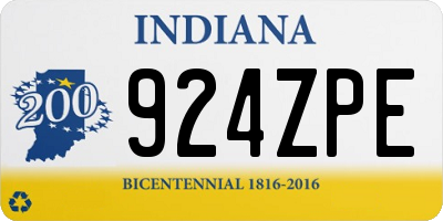 IN license plate 924ZPE