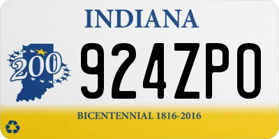 IN license plate 924ZPO
