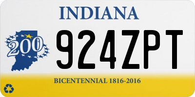 IN license plate 924ZPT