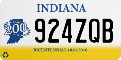 IN license plate 924ZQB