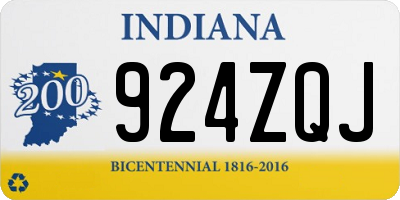 IN license plate 924ZQJ