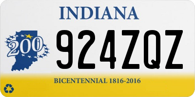 IN license plate 924ZQZ