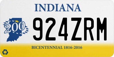 IN license plate 924ZRM