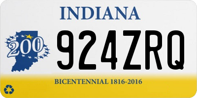 IN license plate 924ZRQ