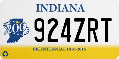 IN license plate 924ZRT