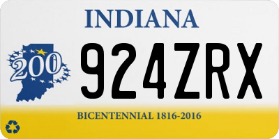 IN license plate 924ZRX