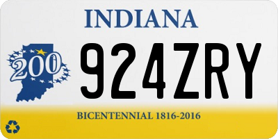 IN license plate 924ZRY
