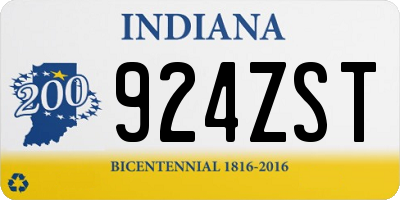 IN license plate 924ZST