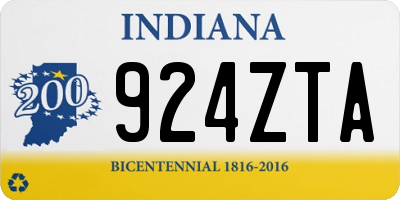 IN license plate 924ZTA