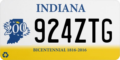 IN license plate 924ZTG
