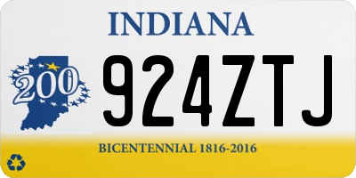 IN license plate 924ZTJ